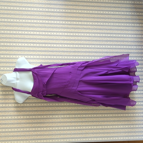 Max Azria Collection Purple Silk Dress 2 - Picture 1 of 4